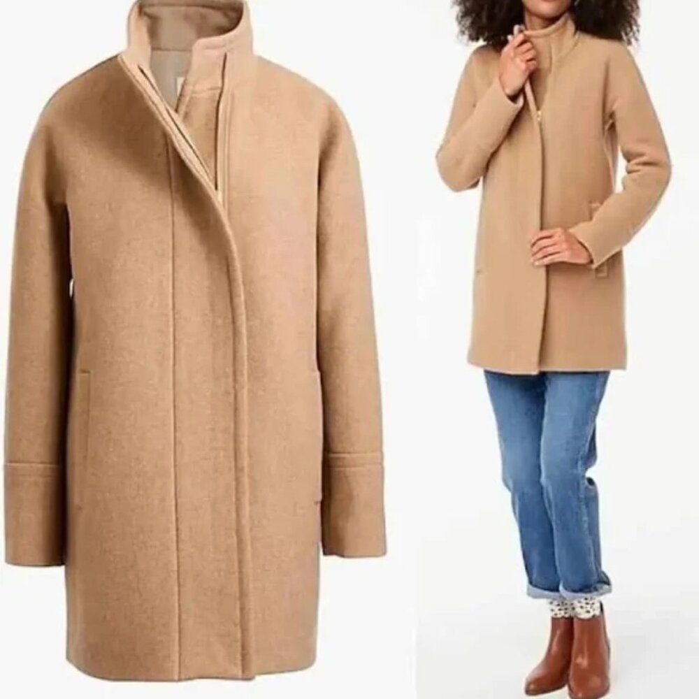 J. Crew Wool City Coat In Camel - Never worn outside